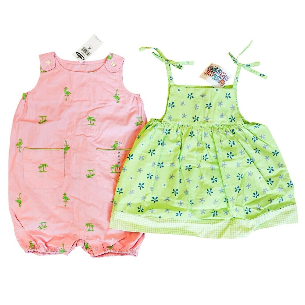 Vintage Baby Toddler Girl Clothes Lot Old Navy Small Steps 2T Pink Lime Green